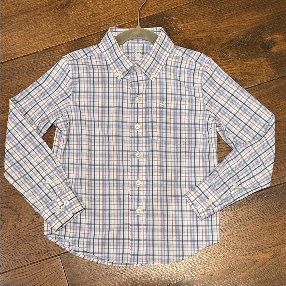Southern Tide- Boys Patton Sportshirt Blue/Red Plaid Button-Down Shirt - Size:XS